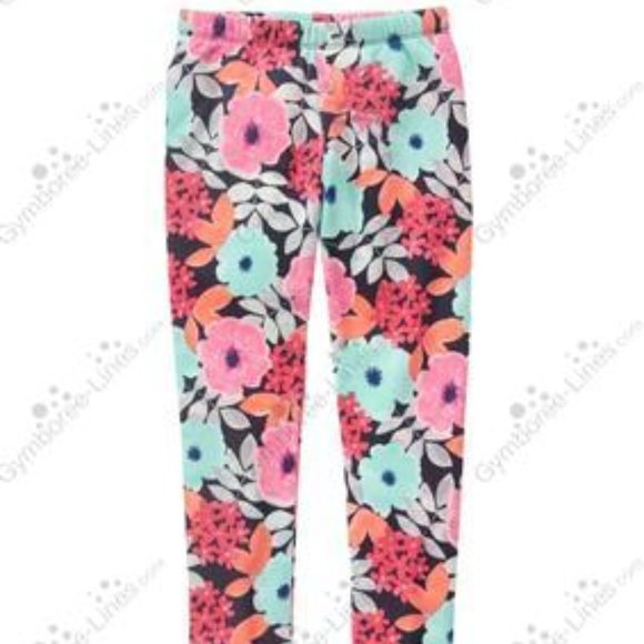 "Enchanted Winter" Floral Fleece Leggings - Picture 2 of 2